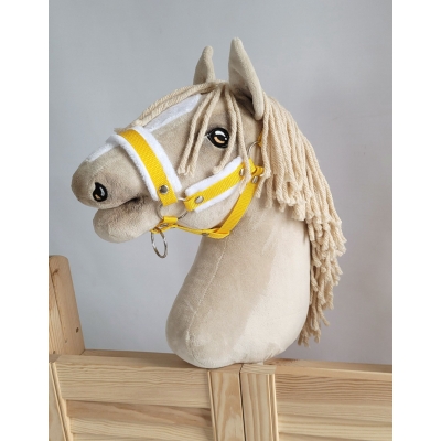 Halfter mit Pelz für Hobby Horse Pferd - Gelb