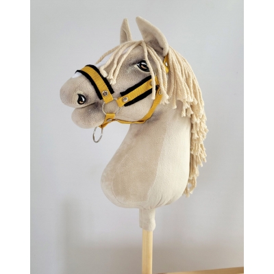 Halfter für Hobby Horse A3 - honey yellow mit schwarz Pelz