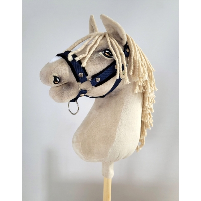 Halfter für Hobby Horse A3 - marineblau mit schwarz Pelz