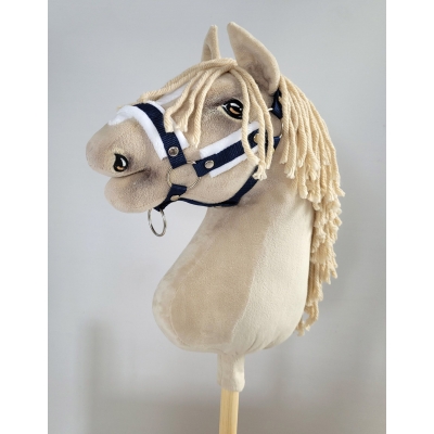 Halfter für Hobby Horse A3 - marineblau mit weißem Pelz