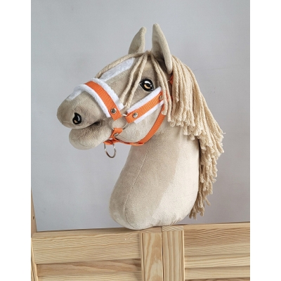 Halfter mit Pelz für Steckenpferd - Orange
