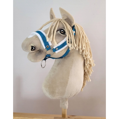 Halfter für Hobby Horse A3 - türkis mit weißem Pelz