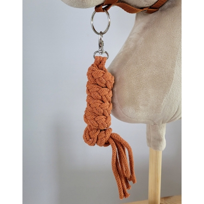 Anbindestrick für Steckenpferd aus doppelt geflochtener Kordel - ginger