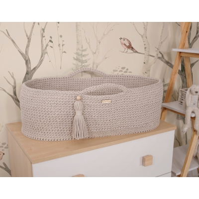 Boho Babykorb Beige