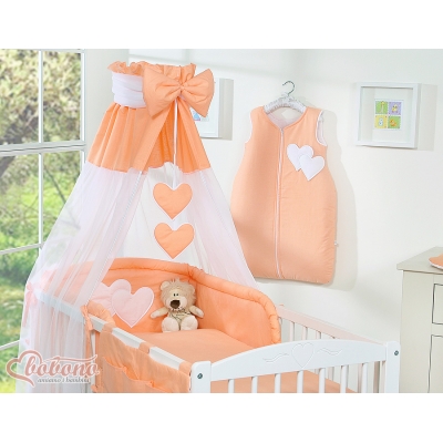 Himmel aus Chiffon - Hängende Herzen orange
