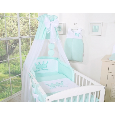 Himmel für Babybett aus Chiffon - Little Prince/Princess minze