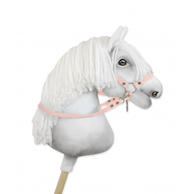 Hobby Horse Gurtbandzügel für Pferdehalfter - puderrosa