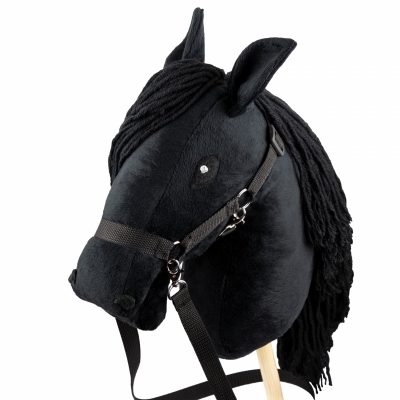 Steckenpferd Schwarz mit Halfter und Zügel Hobby Horse für 100 €