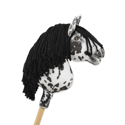 Hobby Horse Steckenpferd mit schwarzen Mähne A4