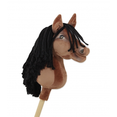 Hobby Horse Steckenpferd Pferd am Stiel Premium - Braunes Pferd A4