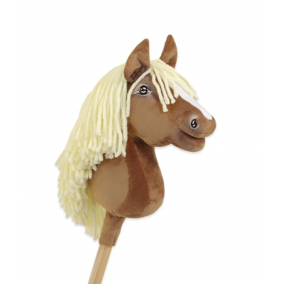 Hobby Horse Steckenpferd Pferd am Stiel Premium - haflinger Pferd A4