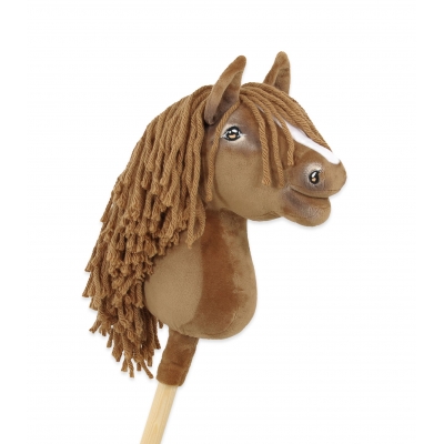 Hobby Horse Steckenpferd Pferd am Stiel Premium - helle Kastanie Pferd A4