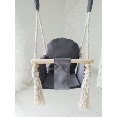 Babyschaukel in Dunkelgrau