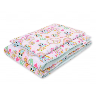 Juniorbett Bettwäsche Set 2-tlg 140x200 Junior  - lustige Eulen