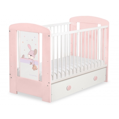 Kinderbett 120x60cm Dreamy bunny mit Schublade MAXI