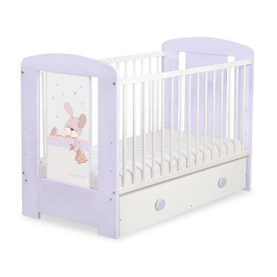 Kinderbett 120x60cm Dreamy bunny mit Schublade MAXI
