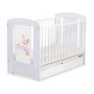 Kinderbett 120x60cm Dreamy bunny mit Schublade STANDARD