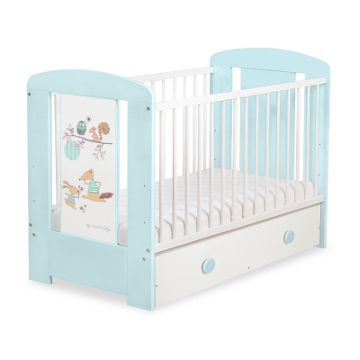 Kinderbett 120x60cm Friends mit Schublade MAXI