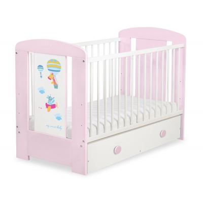 Kinderbett 120x60cm Happy balloons mit Schublade MAXI