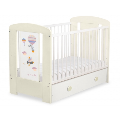 Kinderbett 120x60cm Happy balloons mit Schublade MAXI