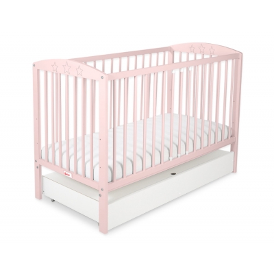 Kinderbett 120x60cm mit Sternen mit Schublade STANDARD
