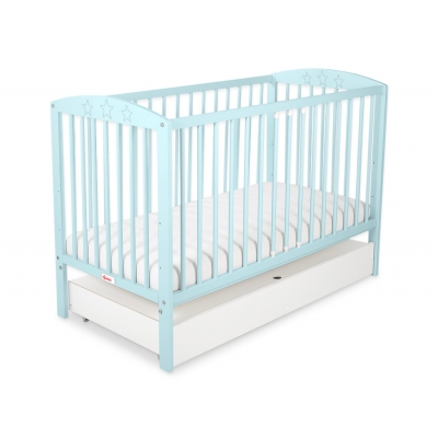 Kinderbett 120x60cm mit Sternen mit Schublade STANDARD