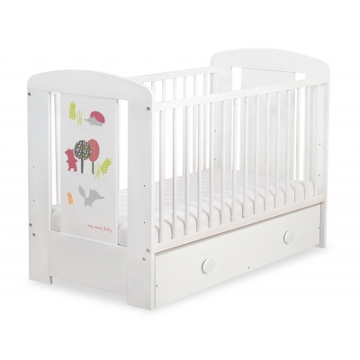 Kinderbett 120x60cm Secret forest mit Schublade MAXI