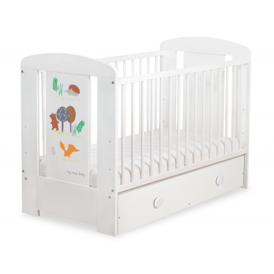 Kinderbett 120x60cm Secret forest mit Schublade MAXI