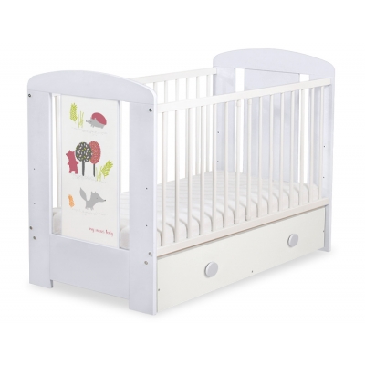 Kinderbett 120x60cm Secret forest mit Schublade MAXI
