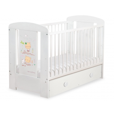 Kinderbett 120x60cm Sweet bears mit Schublade MAXI