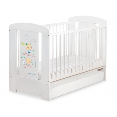 Kinderbett 120x60cm Sweet bears mit Schublade STANDARD