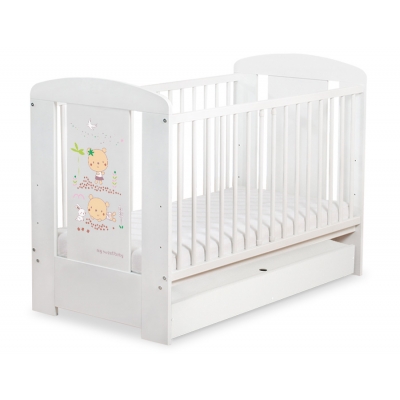 Kinderbett 120x60cm Sweet bears mit Schublade STANDARD