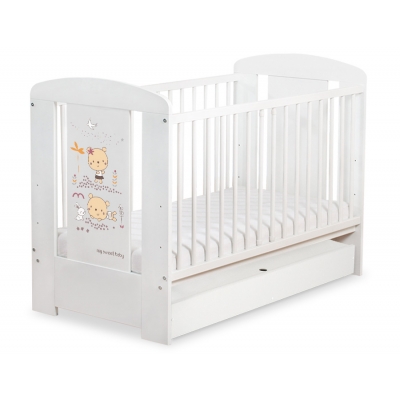 Kinderbett 120x60cm Sweet bears mit Schublade STANDARD