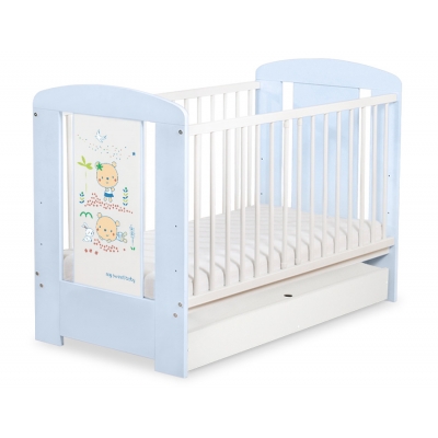 Kinderbett 120x60cm Sweet bears mit Schublade STANDARD