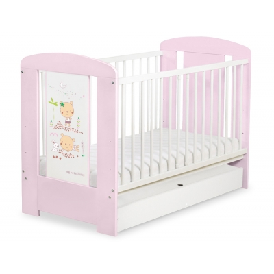 Kinderbett 120x60cm Sweet bears mit Schublade STANDARD