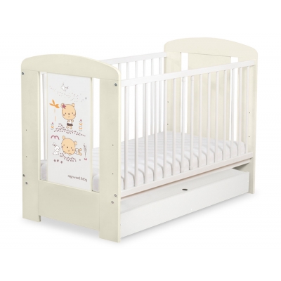 Kinderbett 120x60cm Sweet bears mit Schublade STANDARD