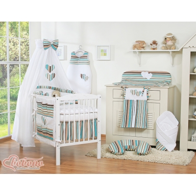 Bettwäsche für Babybett 70x140 oder 60x120 cm mit Himmel
