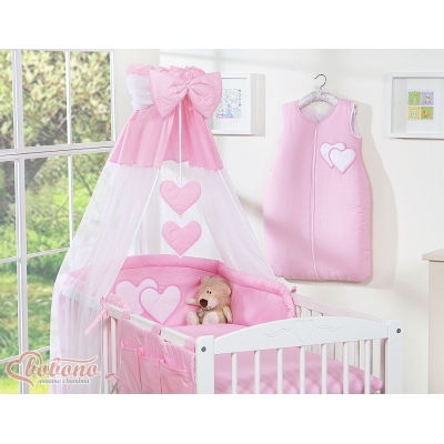 Babybett  Betthimmel Rosa