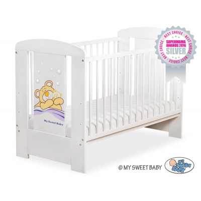 Kinderbett Weiß 120x60cm Teddy Bär Barnaba nr 5005-07-801
