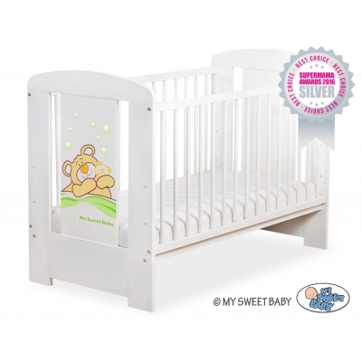 Kinderbett Weiß 120x60cm Teddy Bär Barnaba nr 5005-07-802