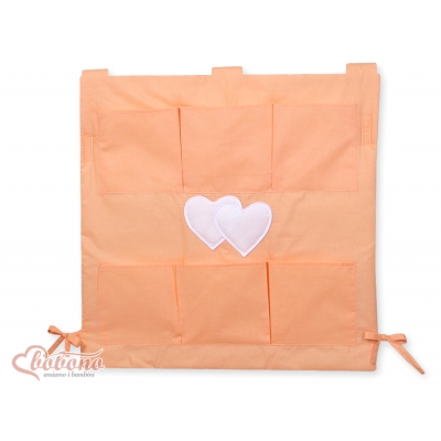Kinderbetttasche - Hängende Herzen orange