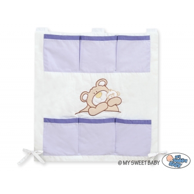Kinderbetttasche - Teddy Bär Barnaba lila
