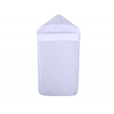 Kinderwagen Fußsack - Blumenmuster-grau