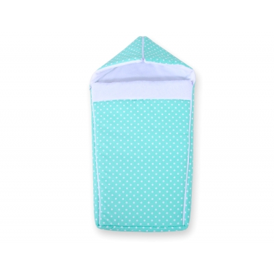 Kinderwagen Fußsack - Minze-Punktemuster