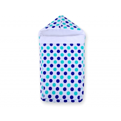 Kinderwagen-Schlafsack - Dunkelblau-minze Tupfen