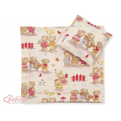 Kinderwagen Set 2tlg - Basic Garten-Bärchen Beige