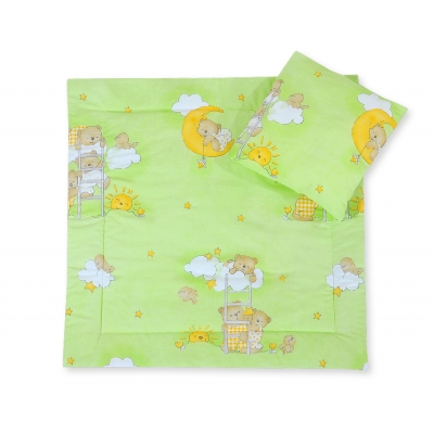 Kinderwagen Set 2tlg - Basic Leiter-Bärchen grün
