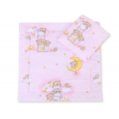Kinderwagen Set 2tlg - Basic Leiter-Bärchen rosa
