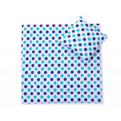Kinderwagen Set 2tlg - Dunkelblau-minze Tupfen