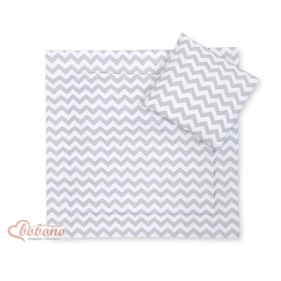 Kinderwagen Set 2tlg - Simple Chevron grau